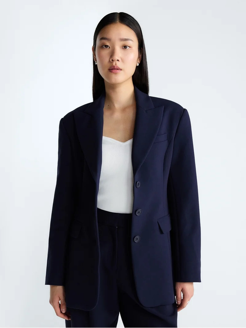 Devil Wears Prada Scoop Collection Women's and Women’s Plus Single Breasted Blazer, Sizes XS-4X | Walmart (US)