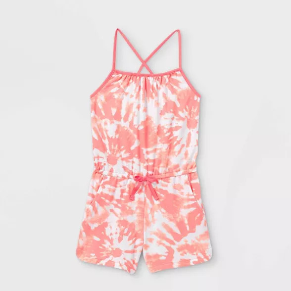 Girls' Printed Knit Sleeveless Romper - Cat & Jack™ | Target