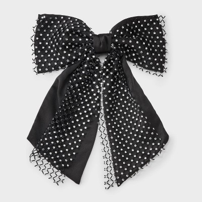 Rhinestone Mesh Hair Bow - Wild Fable™ Black | Target