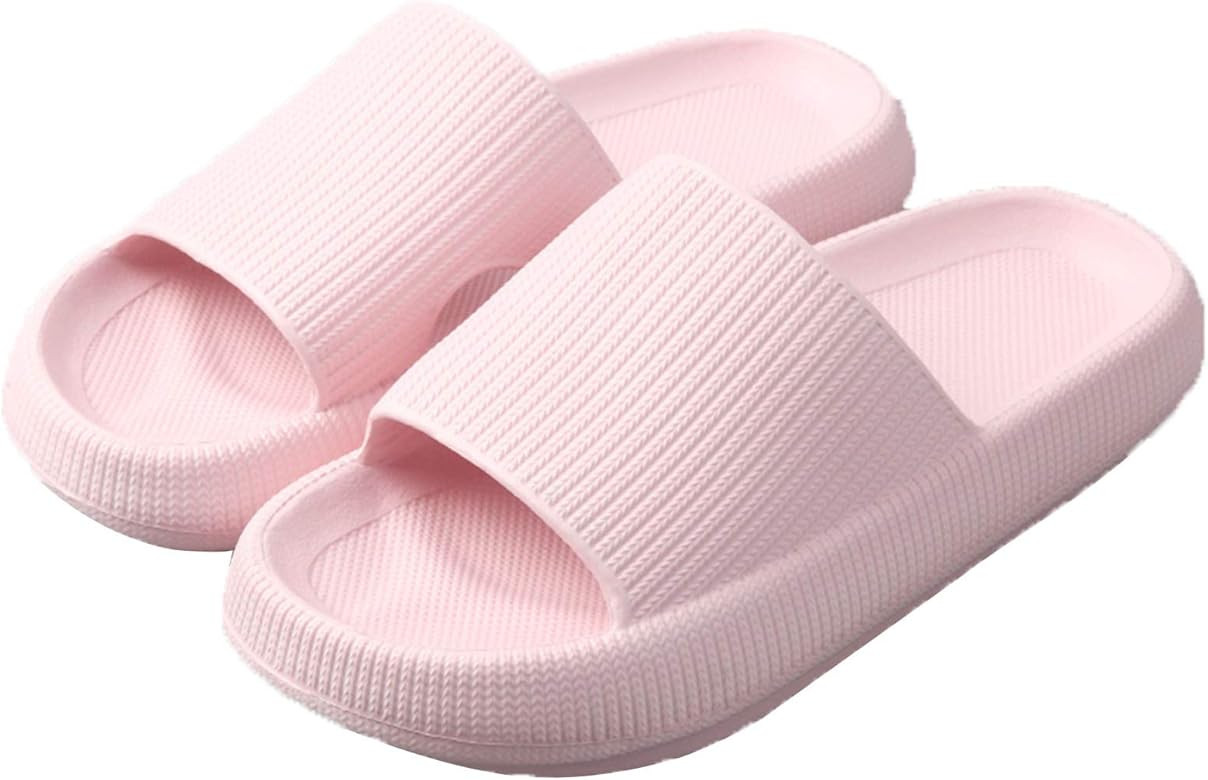 Womens Pillow Slides Slippers, Ultra-Soft Thick Soled Sandals for Home Bathroom, Quick Drying Shower | Amazon (CA)