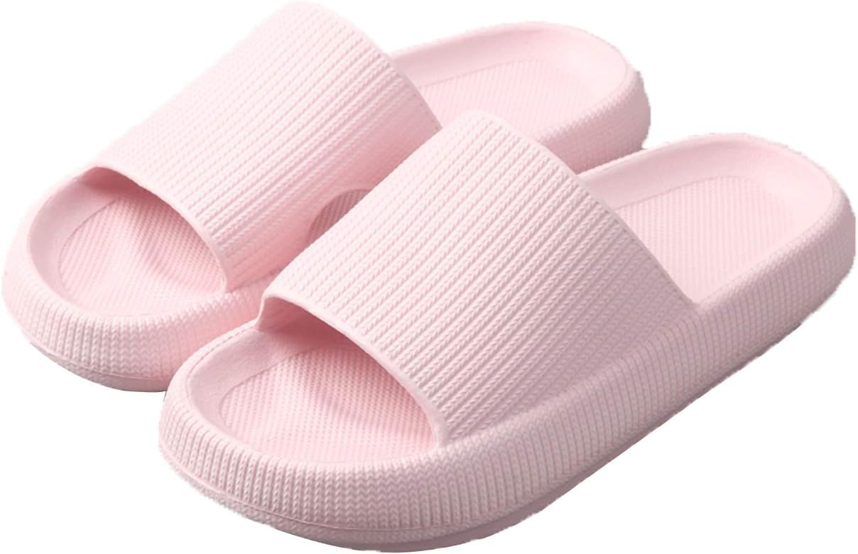 Womens Pillow Slides Slippers, Ultra-Soft Thick Soled Sandals for Home Bathroom, Quick Drying Shower | Amazon (CA)