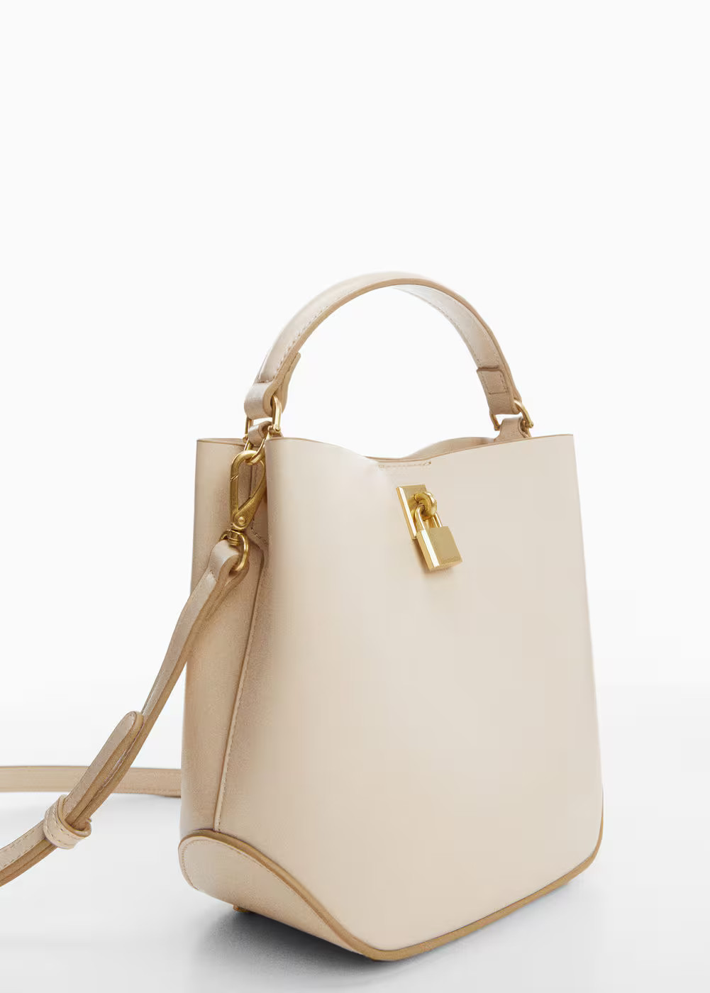 Mini-shopper with rear padlock -  Women | Mango USA | MANGO (US)