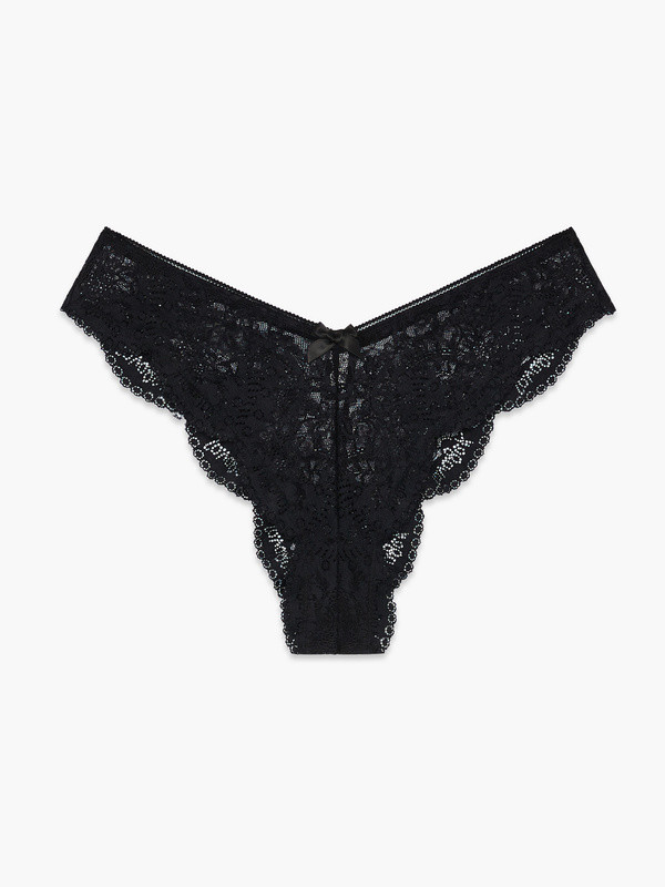 Haute Lace Brazilian Knickers in Black | SAVAGE X FENTY UK United Kingdom | Savage X Fenty UK