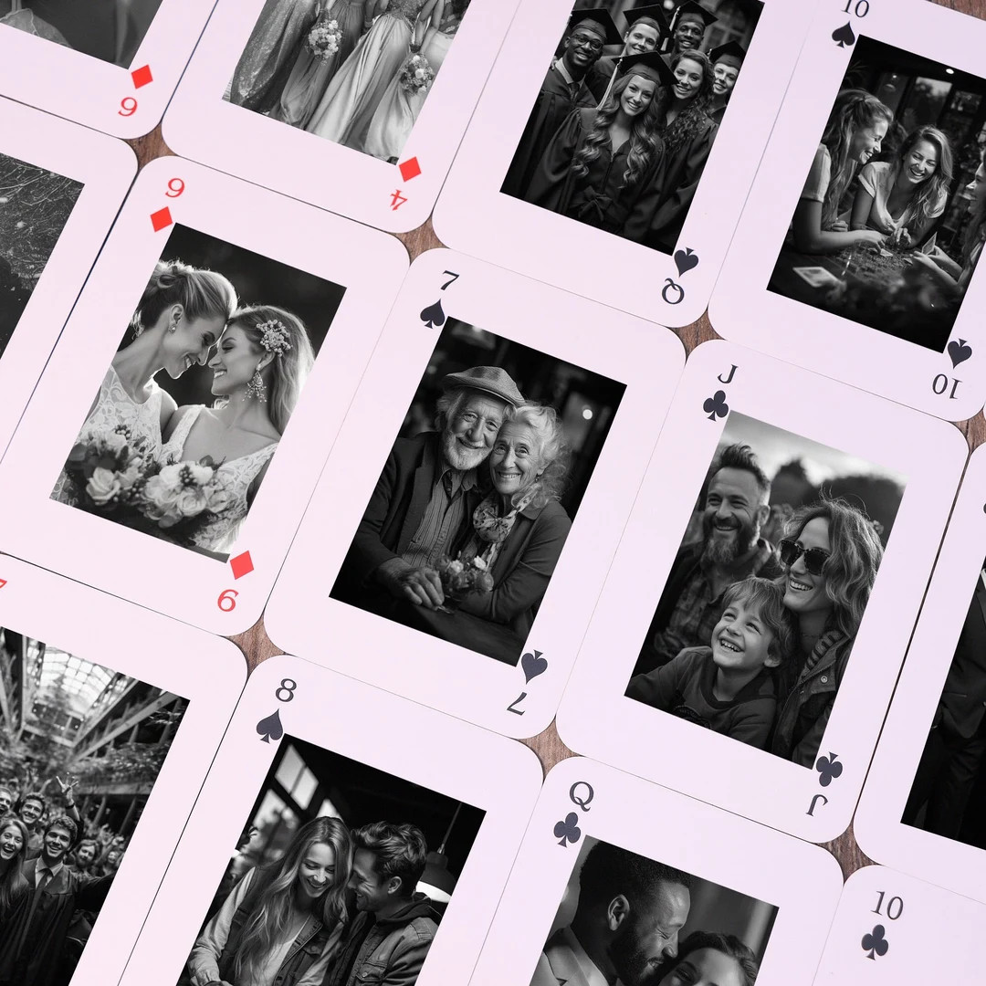 Custom Playing Cards With Box, Personalized Photo Album Alternative, Unique Family Party Favors, ... | Etsy (US)