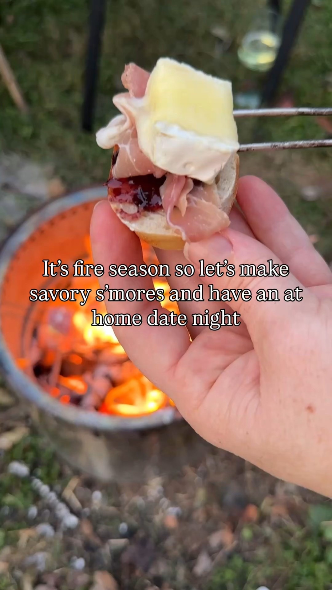 Charcuterie out by the fire for savory smores 
Yes please 

#LTKfoodie #LTKHome