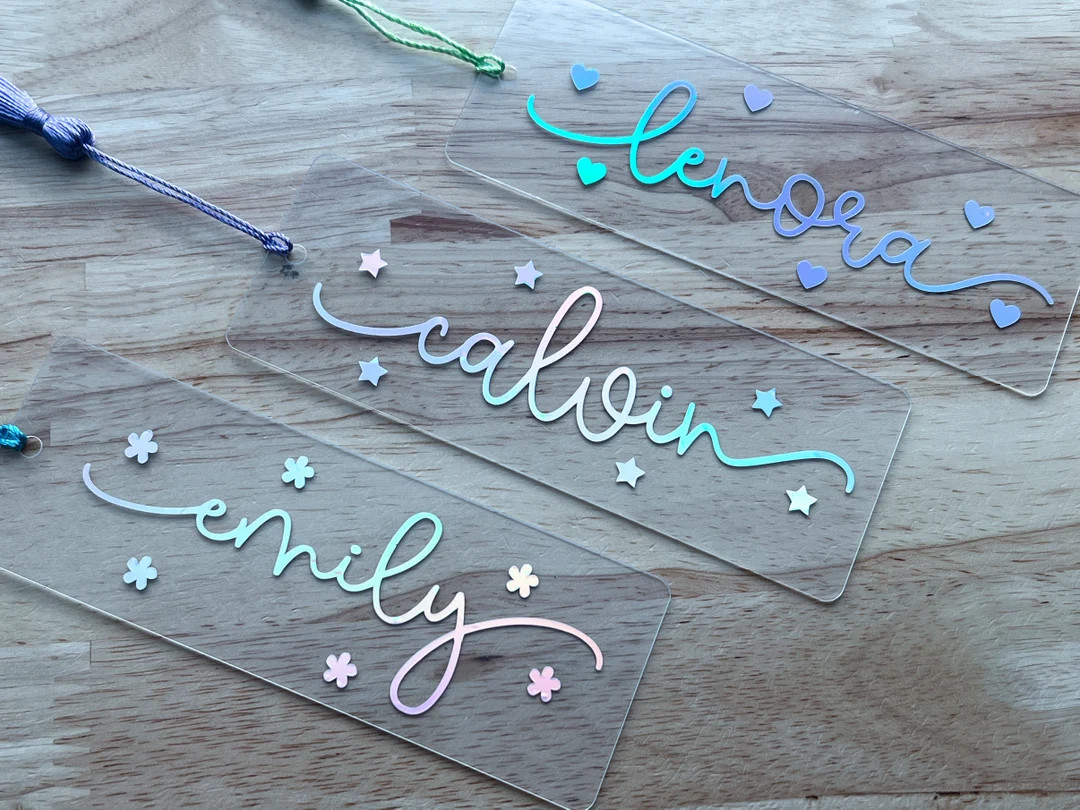 Personalized Hologram Bookmark for Girl, Custom Name Bookmark for Tween Girl, Holographic Book Ma... | Etsy (US)
