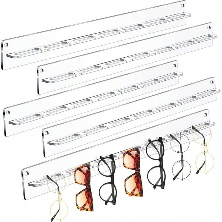 Wall Mounted Acrylic Sunglasses Organizer Storage Eyeglasses Hanging Holder Transparent Spectacle... | SHEIN