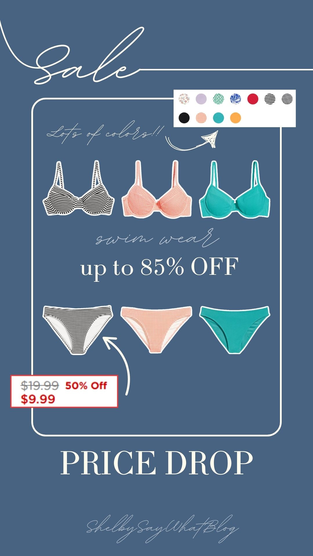 Swim wear sale! Up to 85% off some styles/colors. Love the fun colors and patterns they have!. I wear a size Large in the tops and bottoms. 👙

Size 12 | Large | 5'4" | Midsize Swim 

 #LTKSaleAlert #LTKMidsize #LTKSwim