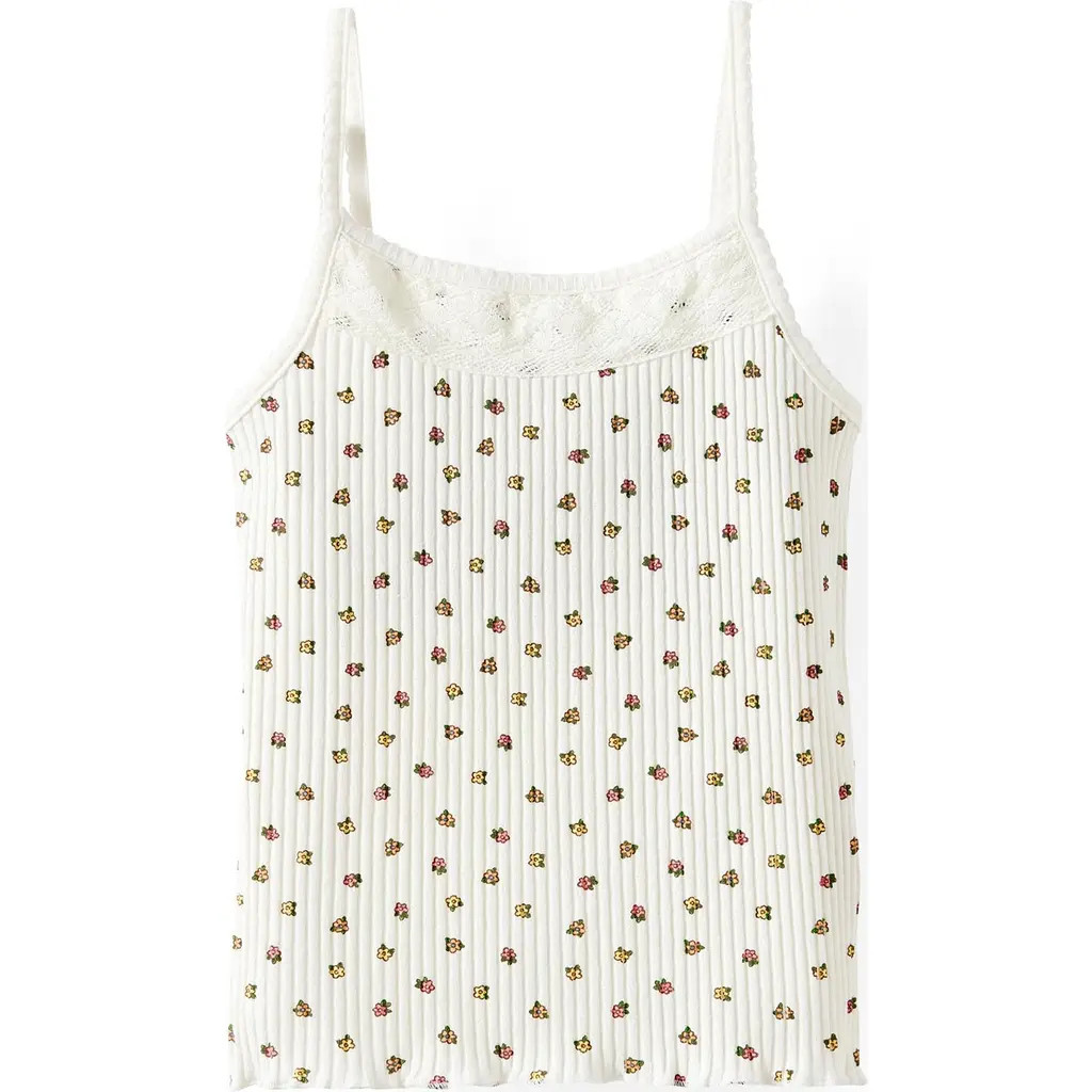 Cotton On Kids Kid's Eva Tank Top in Vanilla Ditsy Floral at Nordstrom, Size 4T | Nordstrom