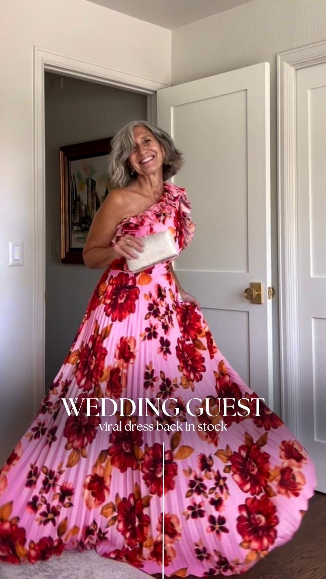 🌸 Our favorite viral dress is back! 

This pleated floral maxi is an elegant choice for any spring wedding or for a Mother of the Bride looking for a sophisticated silhouette. The one-shoulder design features a delicate ruffle detail that provides refined arm coverage while maintaining a fresh, feminine line.

The empire waist and flowing accordion pleats offer effortless movement and excellent midsection camouflage, designed specifically with a woman’s silhouette in mind. The chiffon-style fabric has a luxurious weight that moves beautifully as you walk, making it perfect for every special occasion on your calendar.

The fit is true to size, offering a secure and comfortable feel through the bodice that lasts from the ceremony to the reception.

Save this for later or send to a friend who is shopping for her next special event.

Wedding Guest Dress | Fashion over 50 | Mother of the Bride | Mother of the Groom | Black Tie | Formal Gown | Summer Wedding | Dresses to Hide Belly | Special Occasion | Wedding Guest Dress with Sleeves

#LTKOver40 #LTKSeasonal #LTKWedding