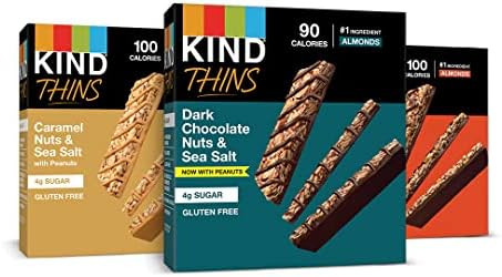 KIND Thins, Variety Pack, Gluten Free, 100 Calorie, 30 Count | Amazon (US)