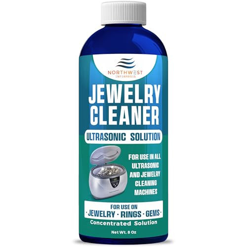 NORTHWEST ENTERPRISES Jewelry Cleaner, Ultrasonic Jewelry Cleaner Solution - Cleans Gold, Silver, Platinum, Diamonds, Non-Porous, & Semi-Precious Jewelry (8 Ounce) | Amazon (US)