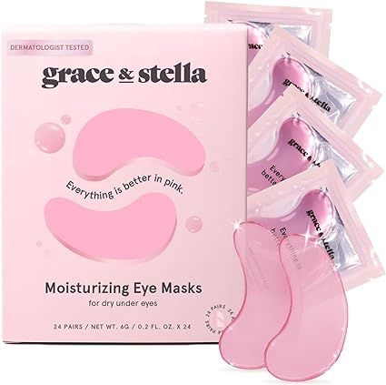 Award Winning Under Eye Mask - (24 Pairs, Pink) Reduce Dark Circles, Puffy Eyes, Undereye Bags, W... | Amazon (CA)
