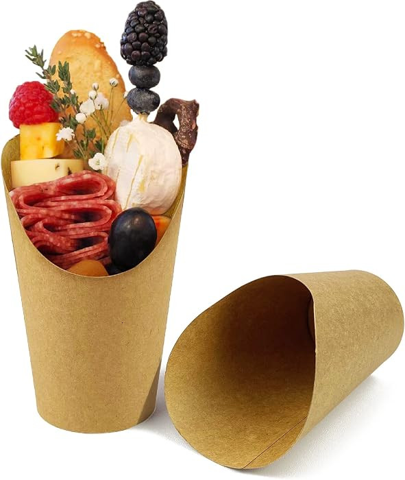 CAMKYDE 50 Pcs French Fries Holder, 14oz Disposable Paper French Fry Cups Charcuterie Cups for al... | Amazon (US)