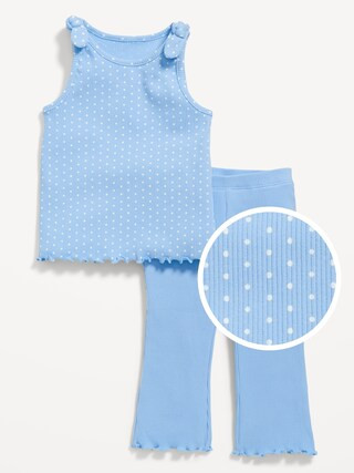 Printed Tank Top & Cropped Flared-Leggings Set for Toddler Girls | Old Navy (US)