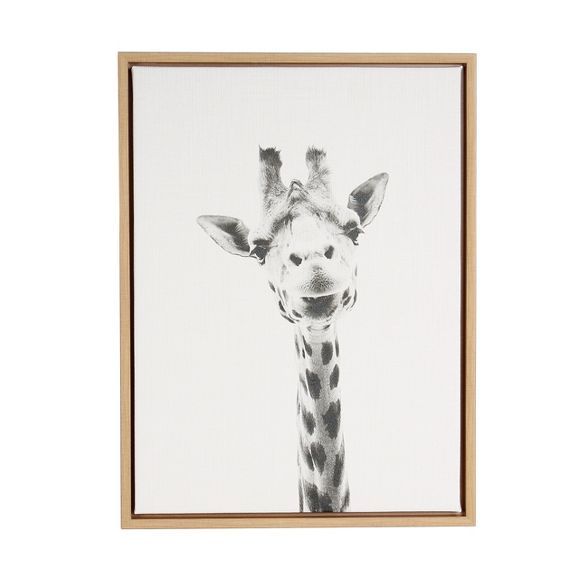 24" x 18" Giraffe Framed Canvas Art - Uniek | Target