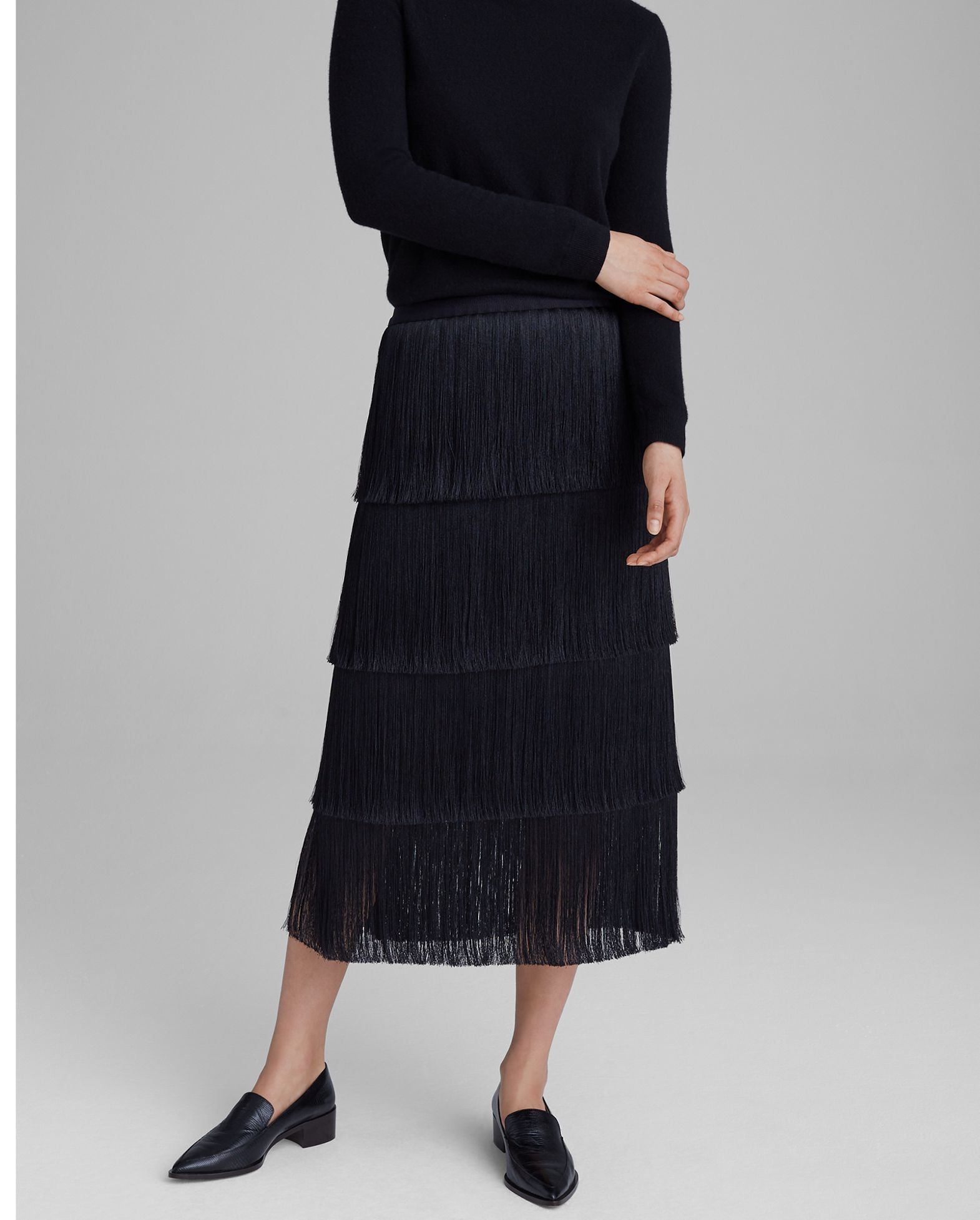 Midi Fringe Skirt | Club Monaco (Global)