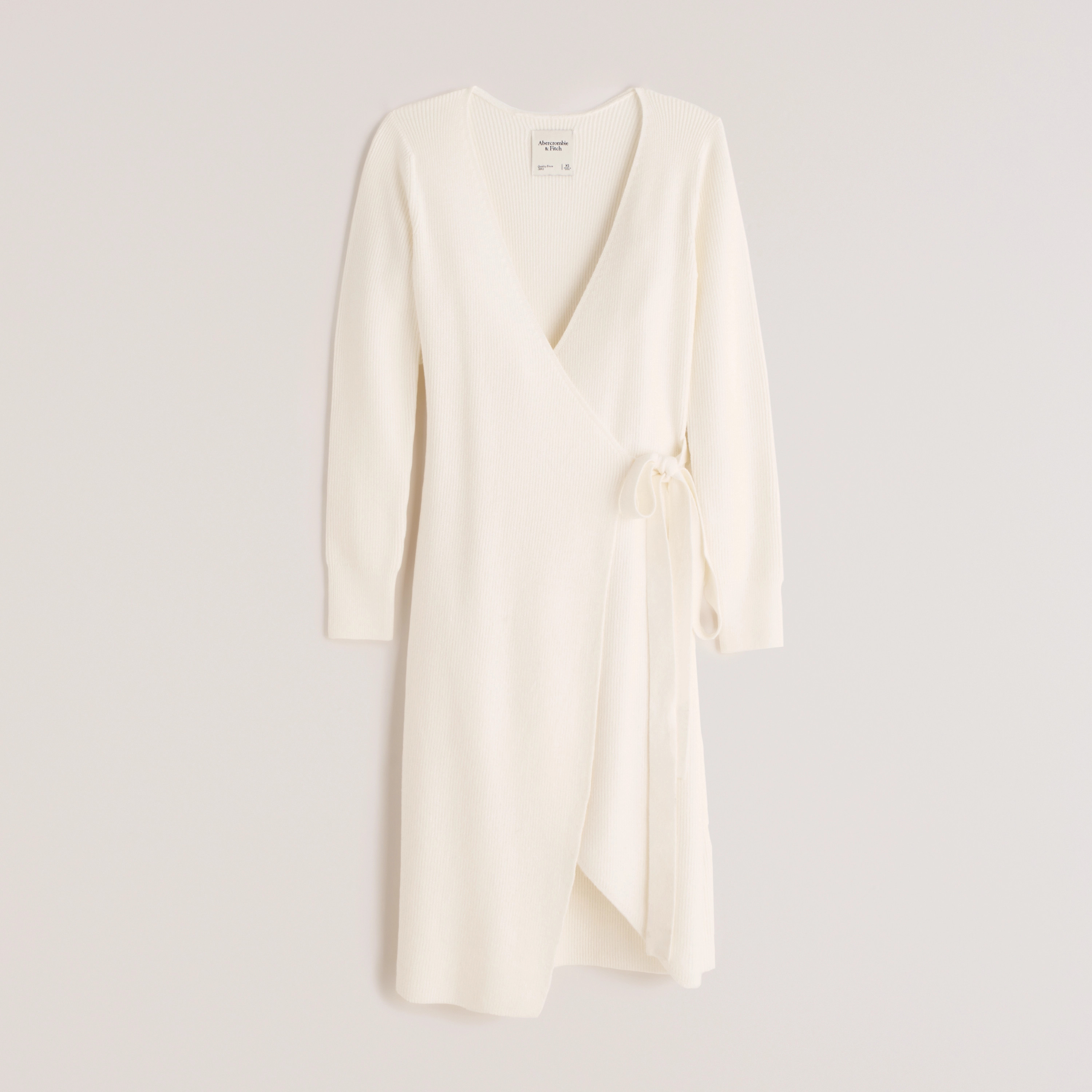 Wrap-Front Midi Dress | Abercrombie & Fitch (US)