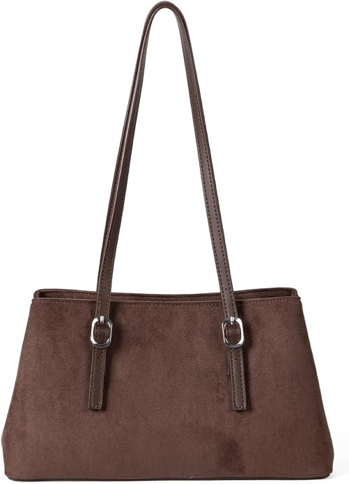 Slouchy Suede Hobo Bags Women Trendy Underarm Shoulder Bag Crescent Crossbody Purses College Trav... | Amazon (US)