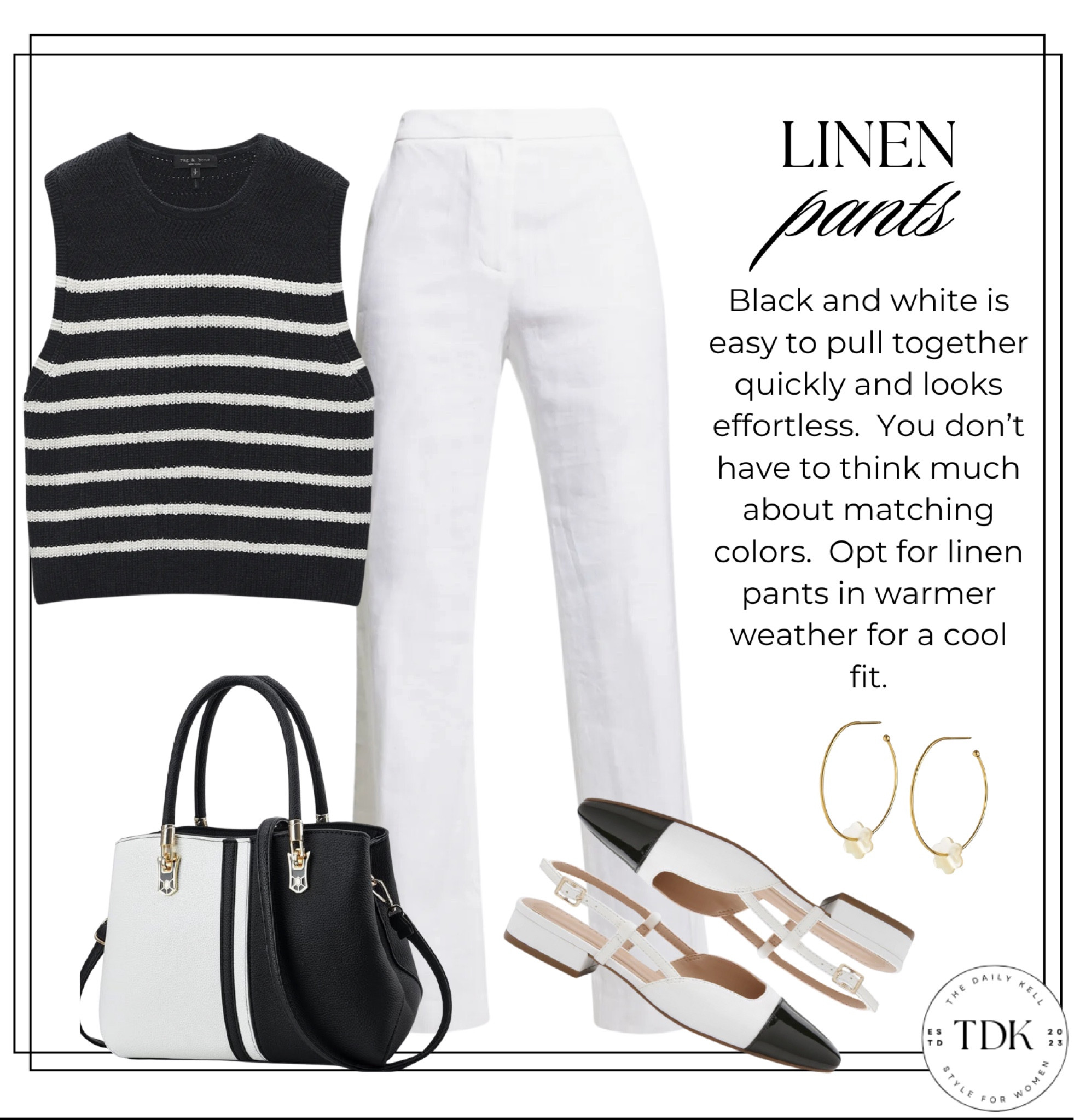 Linen pants scream summer!  Known for their lightweight  breathability and stylish look.  

It allows you to be stylish yet comfortable.


Wear in the office paired with a buttondown top and ballet flats, or at the beach worn with your favorite swimsuit and sandals.


#LTKStyleTip #LTKSeasonal #LTKOver40