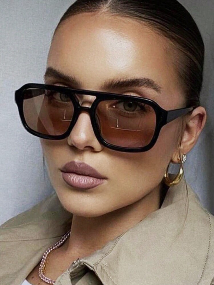 Geometric Frame Fashion Glasses Casual Sunglasses Beach Sun Glasses Beach Accessories For Women S... | SHEIN
