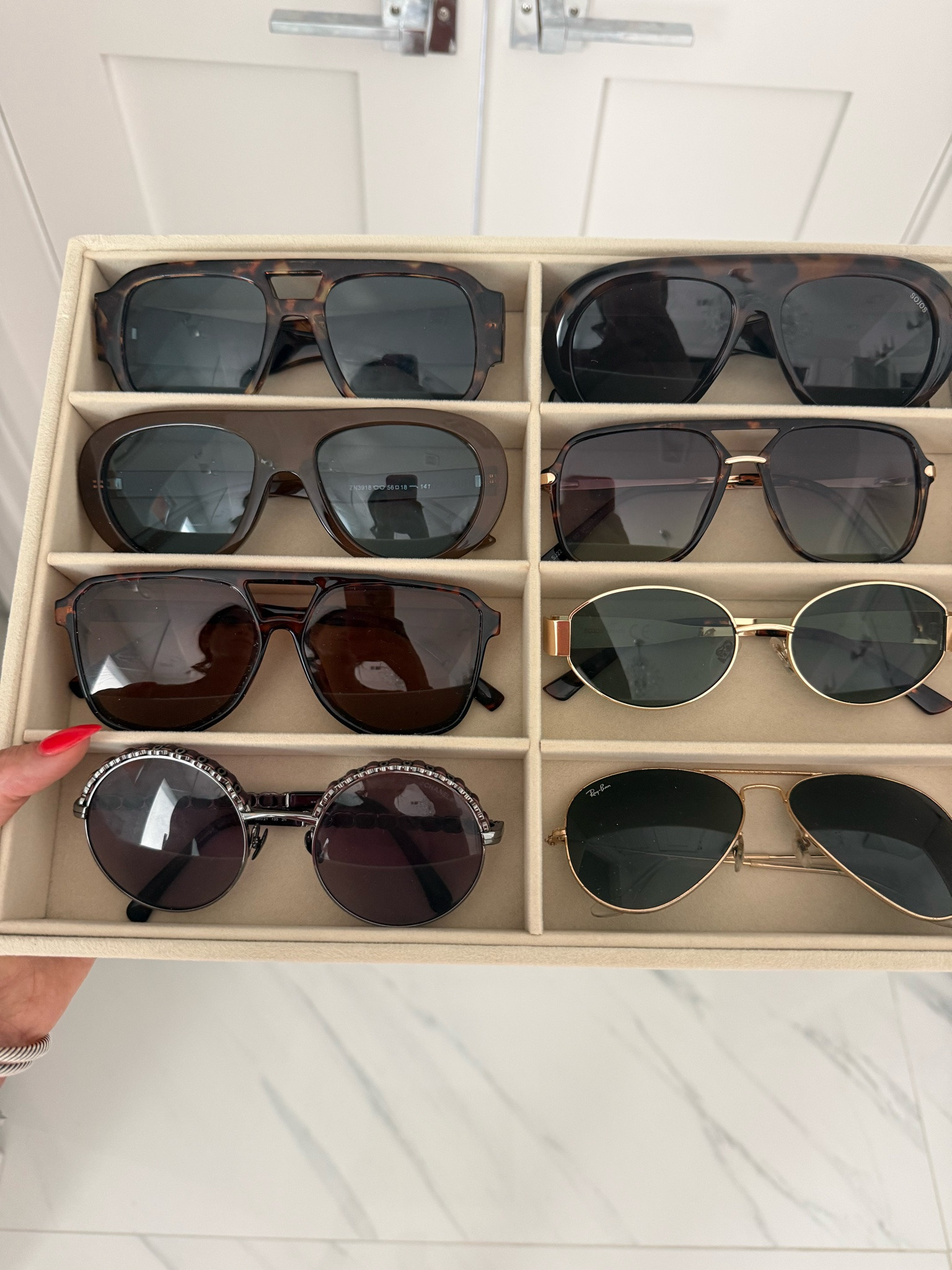 Just got this sunglasses organizer so I can actually see all of them and fits in a drawer

#LTKHome