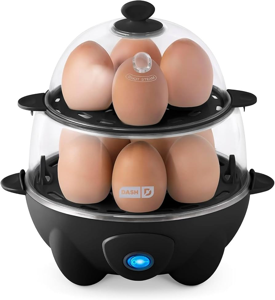 Dash Deluxe Egg Cooker - Boiler, Poacher & Steamer - Includes Measuring & Recipe Guide - Dishwash... | Amazon (US)