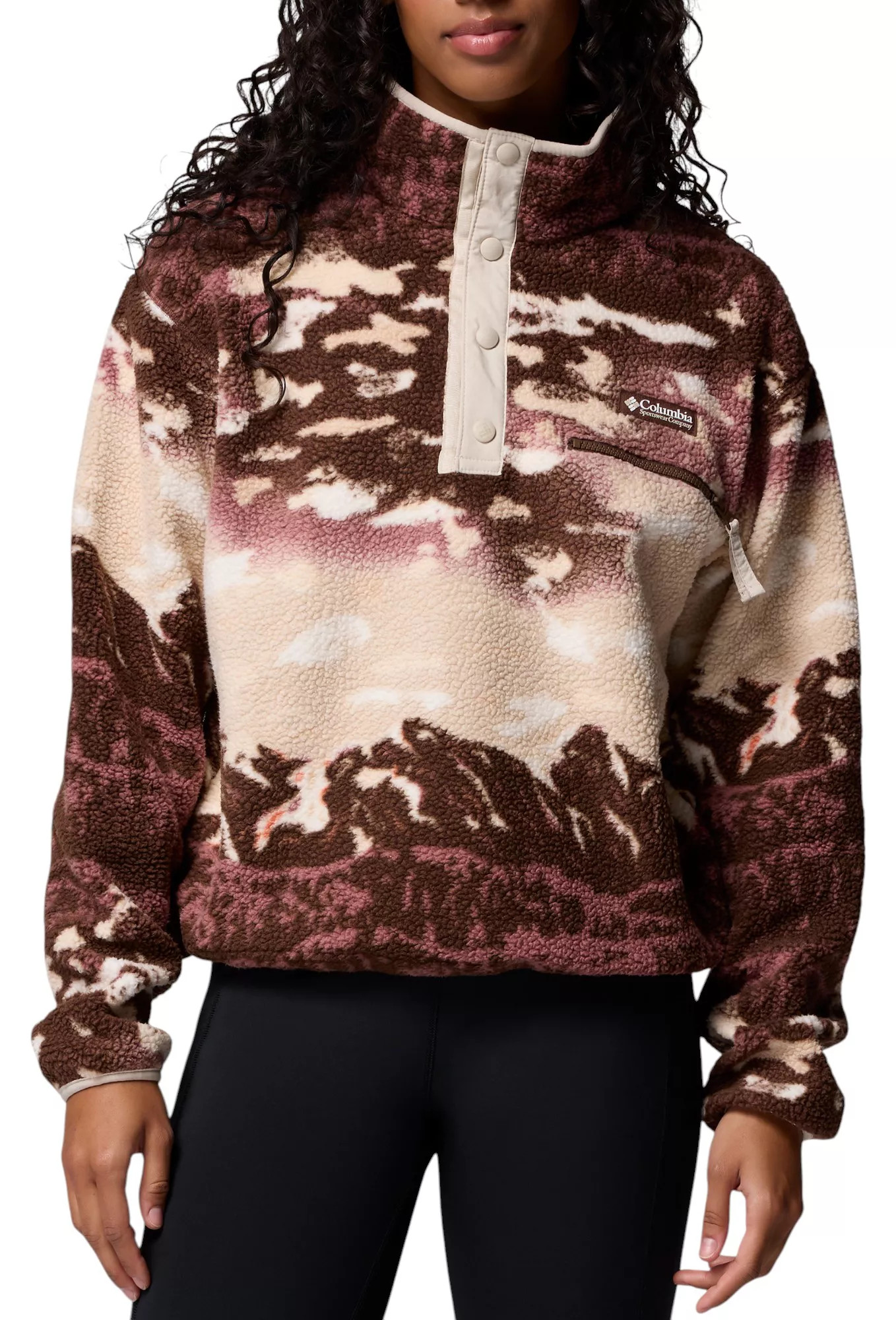 Columbia Women's Helvetia Pullover, Large, Tobacco Sister/Dark Stone | DICK'S Sporting Goods