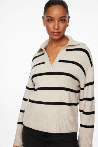 V-Neck Polo Sweater | Dynamite Clothing