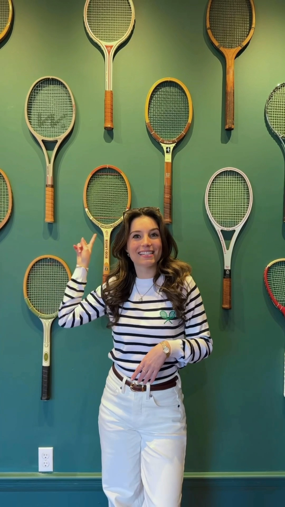 Tennis Hall of Fame Outfit! Wearing Ame & Lulu and @Carve Designs ! 🤍🎾

Tennis sweater / blue stripe sweater / black stripe sweater / blue and white stripe sweater / brown leather belt / brown belt gold buckle / tennis outfit / natuical sweater / white jeans 

#LTKootd #LTKdayinmylife #LTKvlog