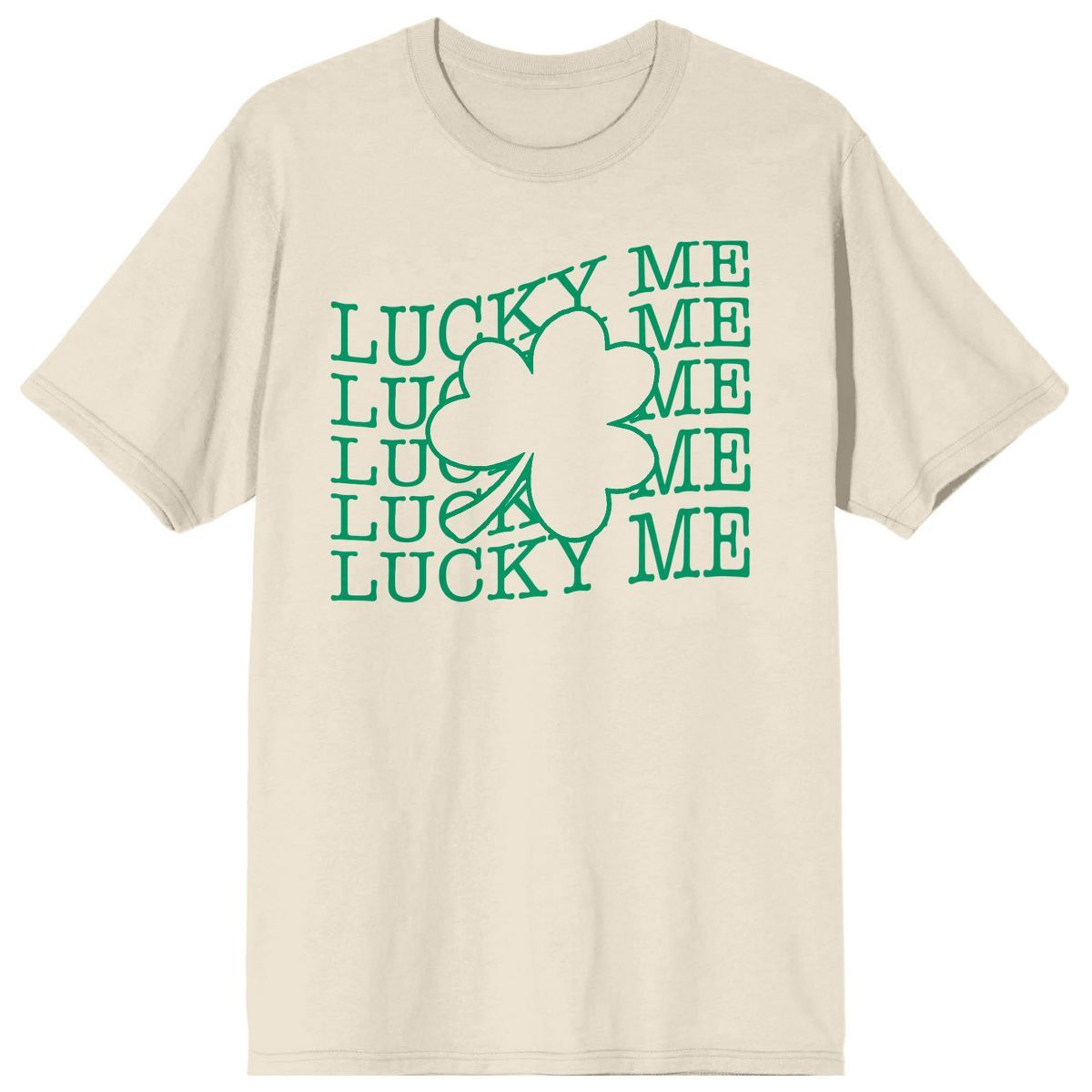 St. Patrick's Day Lucky Me Crew Neck Short Sleeve Women's Natural T-shirt | Target