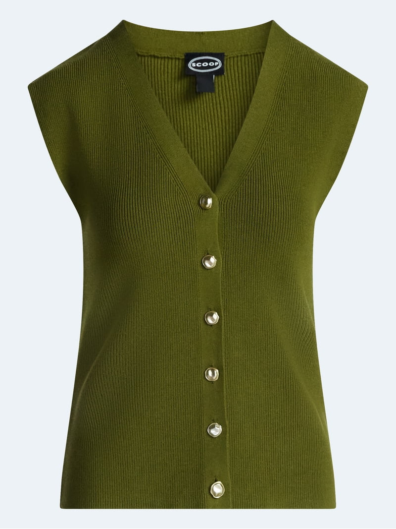 Scoop Women's V Neck Cardigan Sweater, Lightweight, Sizes XS-XXL | Walmart (US)
