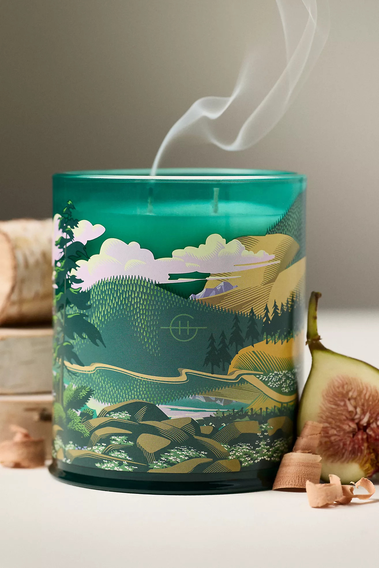 Glasshouse Fragrances Woody Breathtaking Banff Glass Candle | Anthropologie (US)