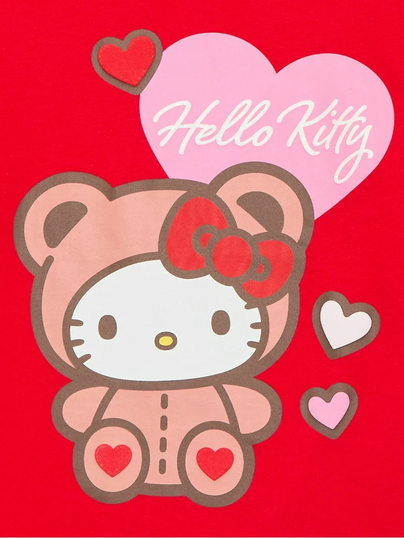Hello Kitty Girls Valentine's Day Graphic Tee, Sizes 4-16 | Walmart (US)