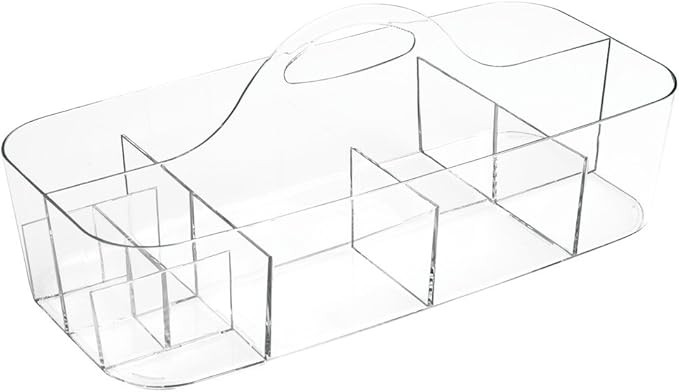 iDesign Clarity Cosmetic Organizer Tote for Vanity Cabinet to Hold Makeup, Beauty Products - Clea... | Amazon (US)