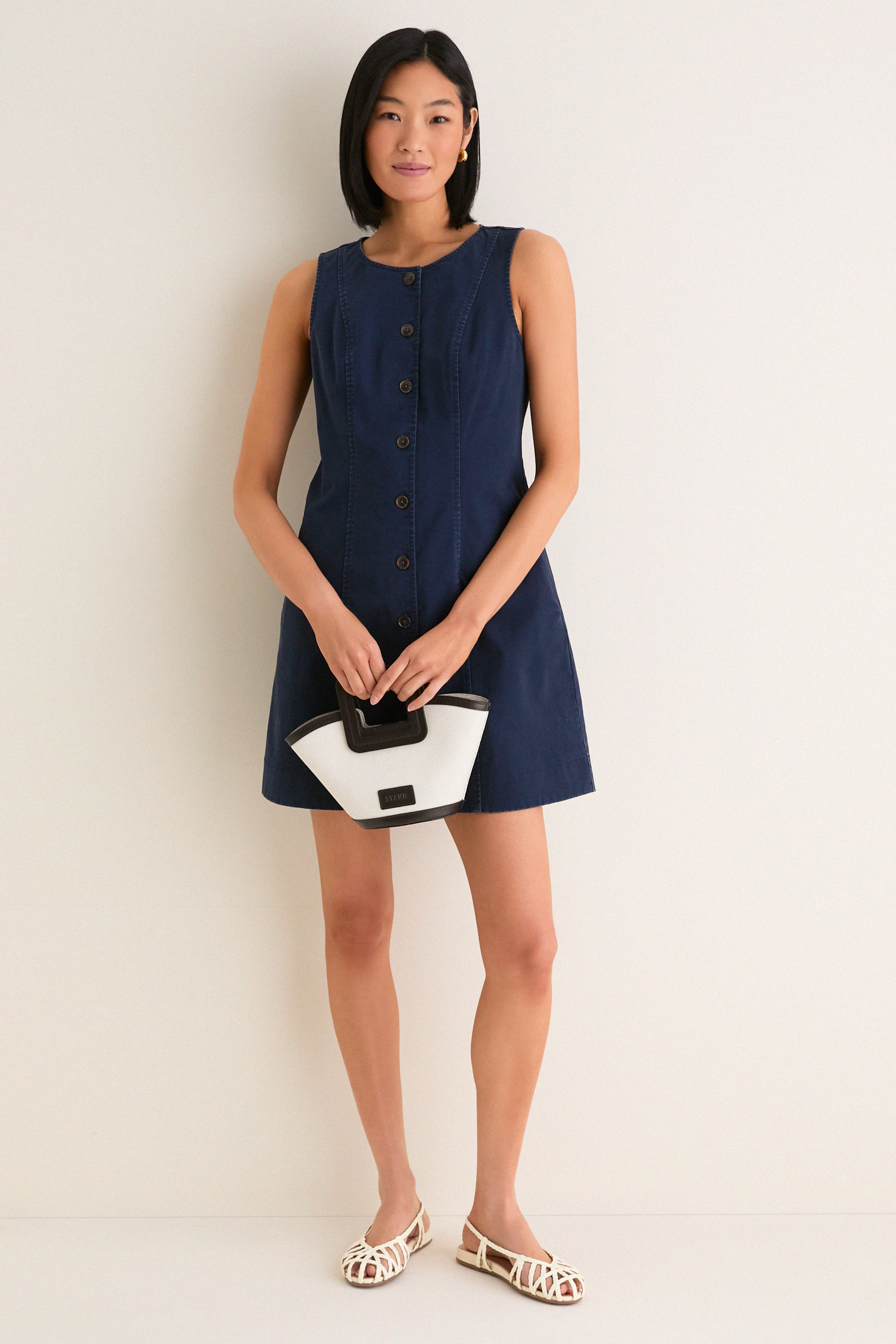 Navy Chino Rhoda Mini Dress | Tuckernuck (US)