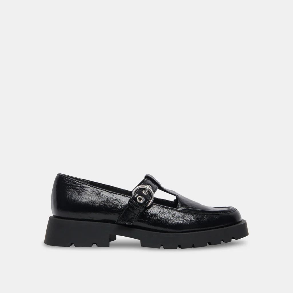 EBBIE FLATS MIDNIGHT PATENT LEATHER | DolceVita.com