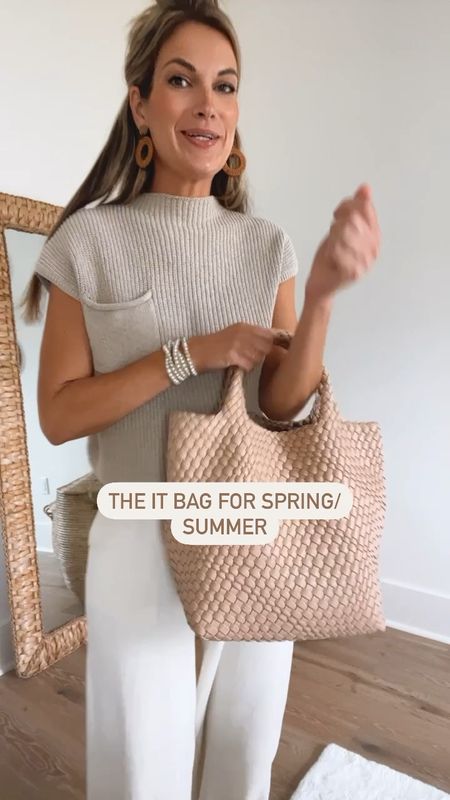 The it bag of spring and summer!  I have the save version. Love the size, color, and durability.  Wearing xs in this knit set. Wear the pieces separate. I’m linking a save version as well.  

#LTKsalealert #LTKunder100 #LTKitbag