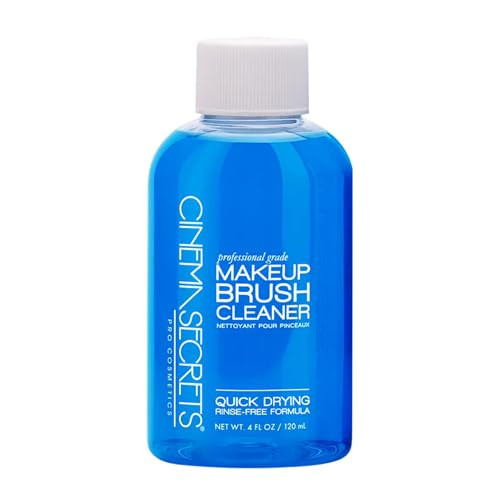 Cinema Secrets Original Blue Vanilla Makeup Brush Cleaner Solution - Professional Cleanser for Makeup Brushes - Quick-Drying, Rinse-Free Formula - Removes Stubborn Waterproof Make Up (4 fl oz) | Amazon (US)