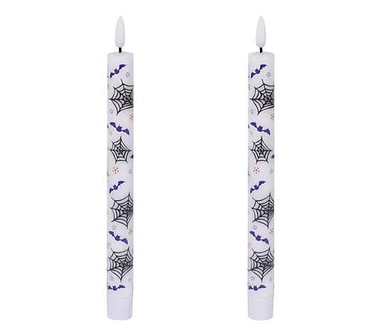 Temp-tations Set of 2 Flameless LED Taper Candles - QVC.com | QVC