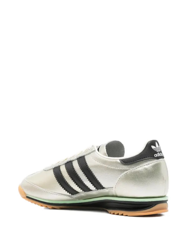 SL 72 OG three-stripe metallic-leather sneakers | Farfetch Global