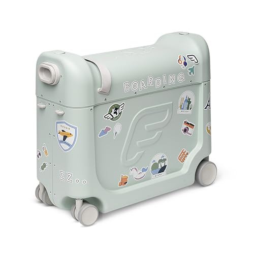 Stokke JetKids BedBox, Green Aurora - Ride-On Suitcase for Kids 2-7 Years Old (up to 77 lbs) - Transforms Into Bed - Includes Mattress, Decorative Stickers & Adjustable Carrying Strap | Amazon (US)