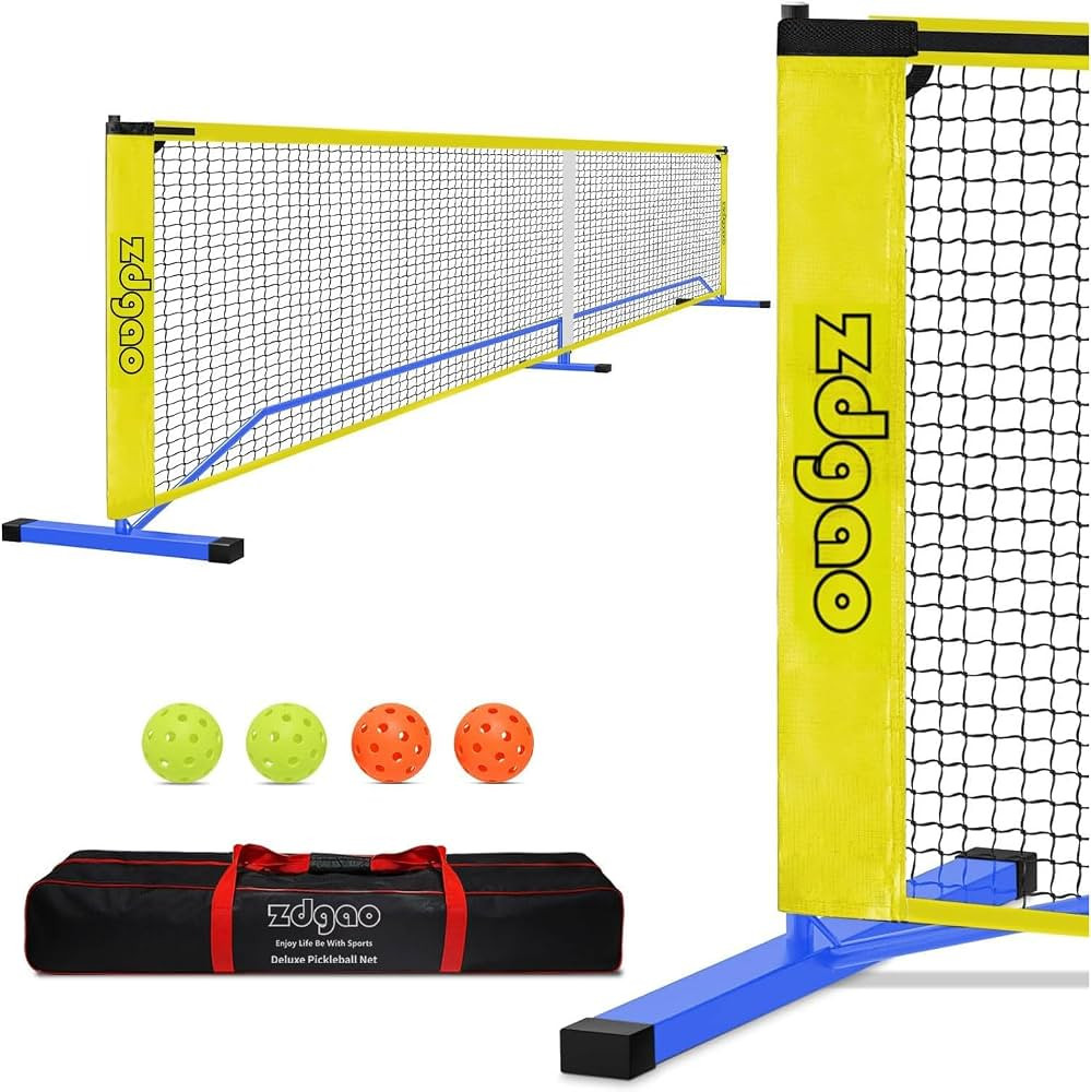 Zdgao Portable Pickleball Net for Driveway, 22FT Regularion Size Pickle Ball Net with Pickleballs... | Amazon (US)