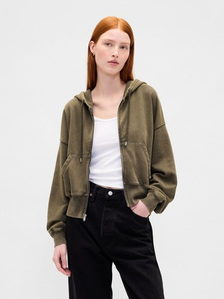 VintageSoft Full-Zip Wedge Hoodie | Gap (US)