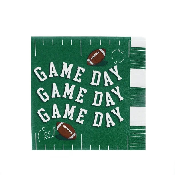 Packed Party 'Game Day' 6.5" Disposable Fringe 3-Ply Lunch Napkin, 20ct. | Walmart (US)