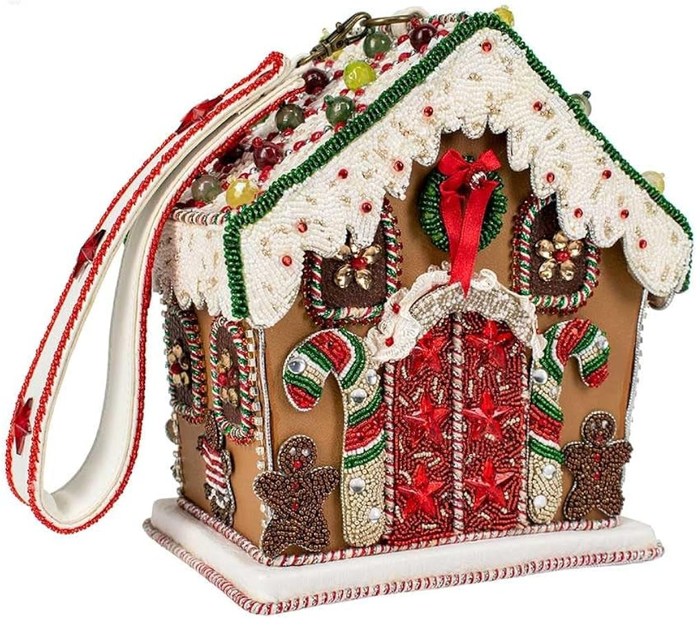 Mary Frances Gingerbread House Beaded Jeweled Christmas Holiday Santa Handbag Purse | Amazon (US)
