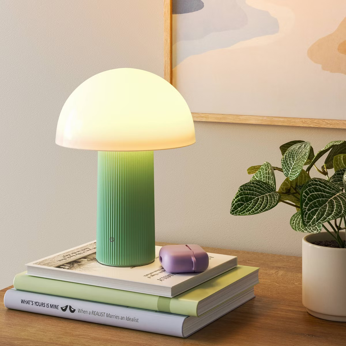 Portable Cordless Mushroom Table Lamp with Rechargeable Battery (Includes LED Light Bulb) - Room ... | Target