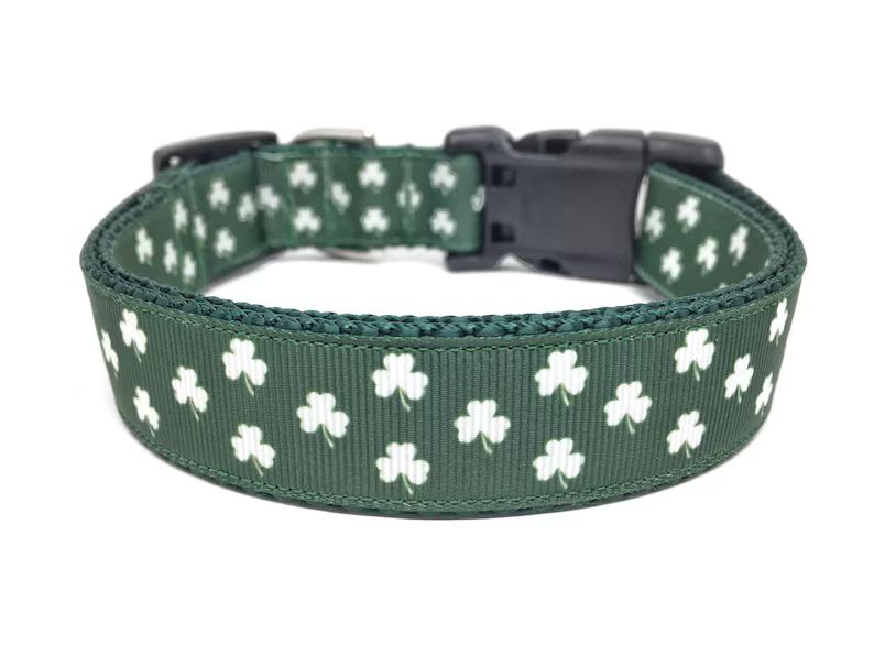 Saint Patrick's Day Dog Collar  Four Leaf Clover Dog | Etsy | Etsy (US)