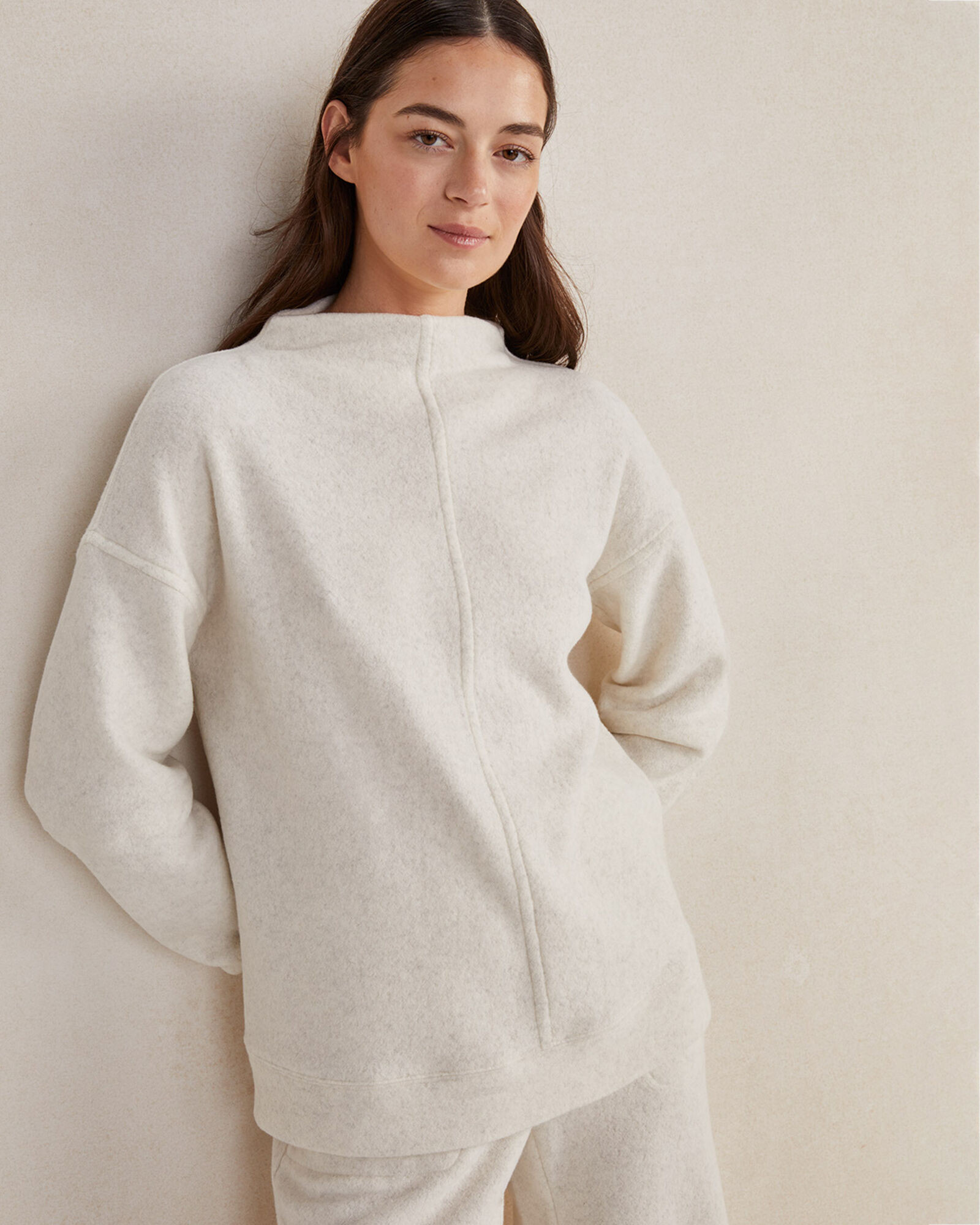 Comfort Fleece Funnel Neck Pullover | Haven Well Within