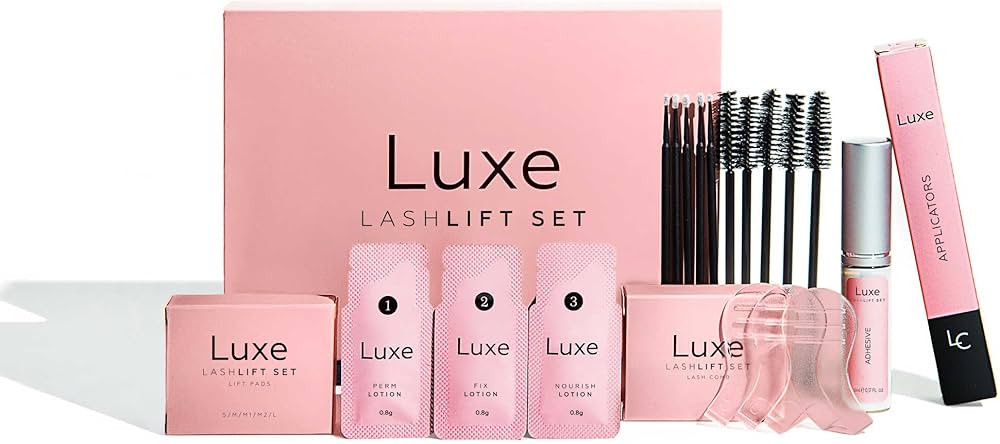 Luxe Cosmetics - Pro Eyelash Lift Kit: Effortless Glamour, 8-Week Radiance - Simple Home Use, 3 C... | Amazon (US)